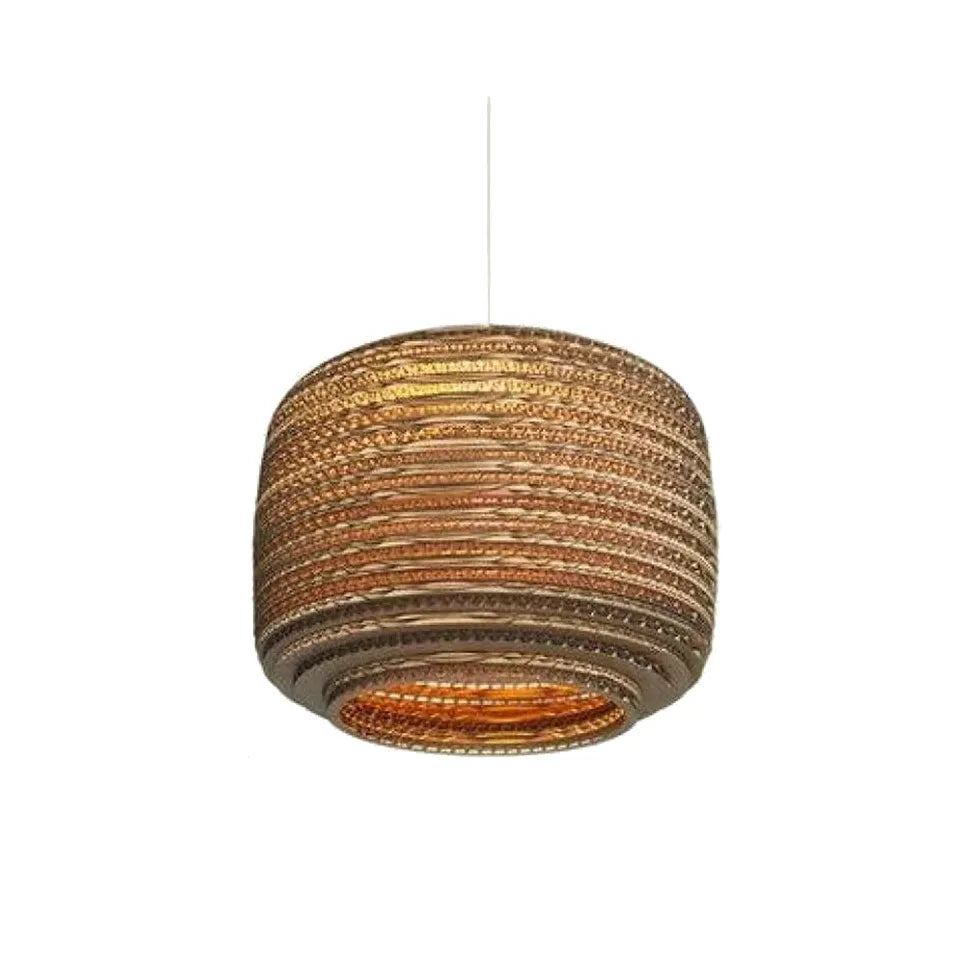 Layered Braided Design Rattan Vintage Pendant Light