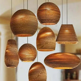 Layered Braided Design Rattan Vintage Pendant Light