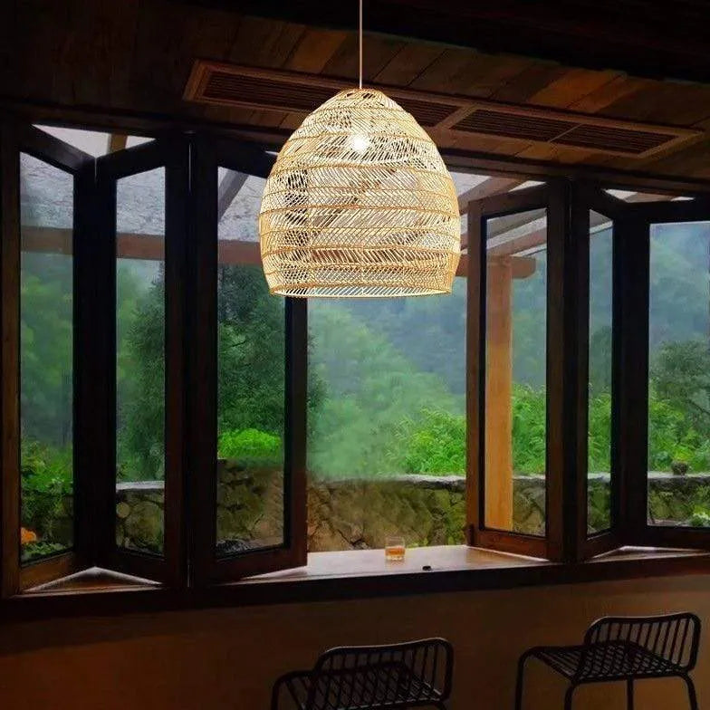 Bamboo Weaving Kitchen Rattan Pendant Light