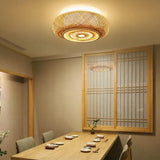 Close Weaving Floor Lamp Flush Ceiling Lights