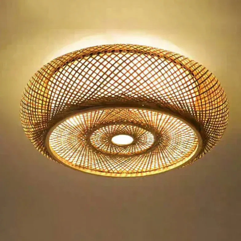 Close Weaving Floor Lamp Flush Ceiling Lights