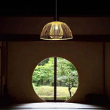 Curved Weaving Rattan Vintage Pendant Light