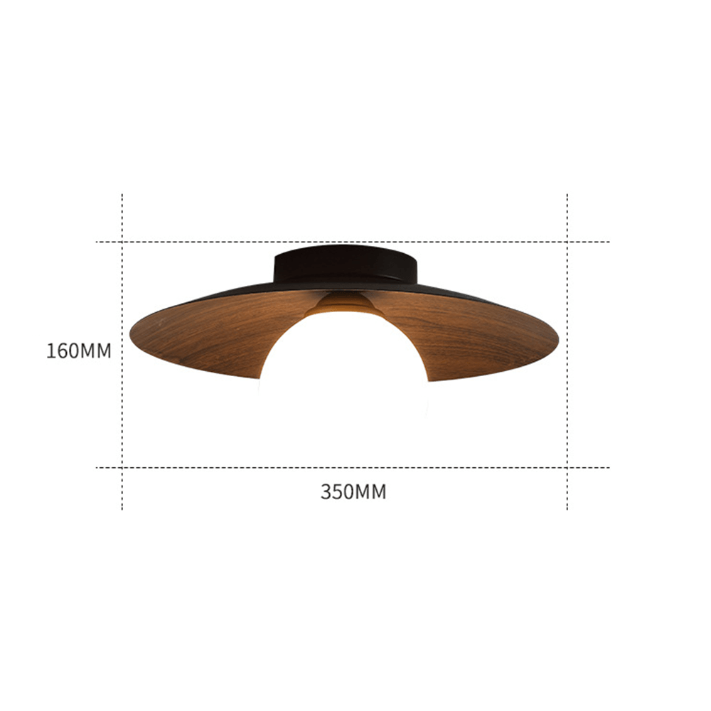 Minimalist Corridor Dark Wood Ceiling Light