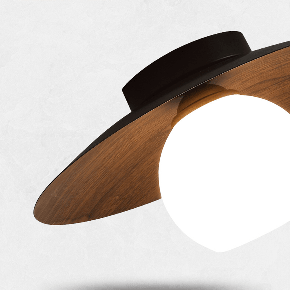 Minimalist Corridor Dark Wood Ceiling Light