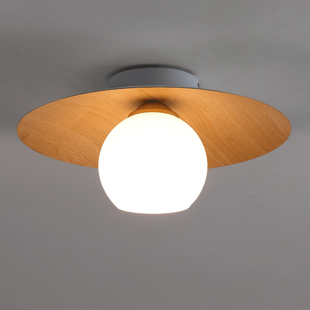 Minimalist Corridor Dark Wood Ceiling Light