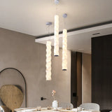 Long Curve Kitchen White Pendant Light