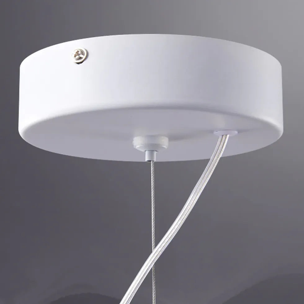 Long Curve Kitchen White Pendant Light