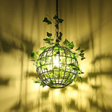 Green Plants Decorative Spherical Pendant Light