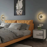 wall light clock led modern indoor