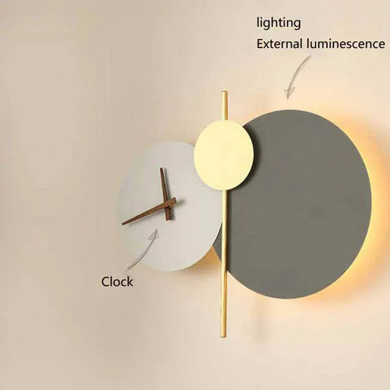 Clock Minimalist Led Modern Wall Lights