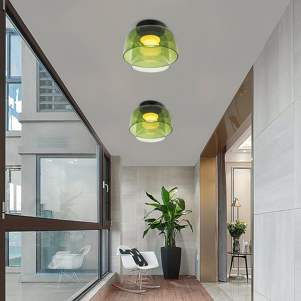 Vintage Glass Ceiling Light Fixtures for corridor