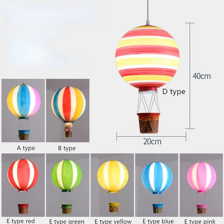 Hot Air Balloon Bedroom Led Pendant Light