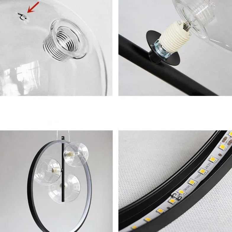 Bedside Nordic Glass Bubbles Led Modern Pendant Light