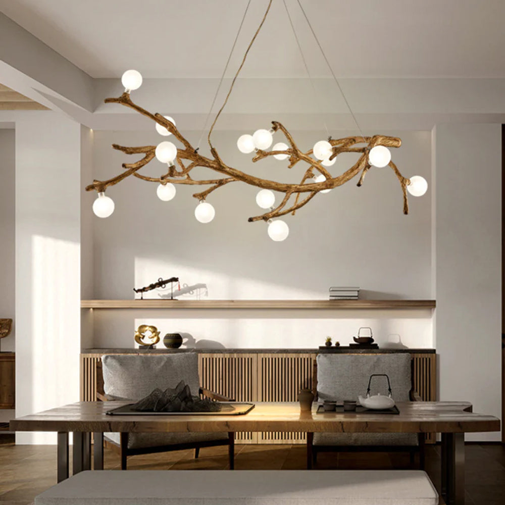 Nordic Rustic Tree Branch Pendant Light