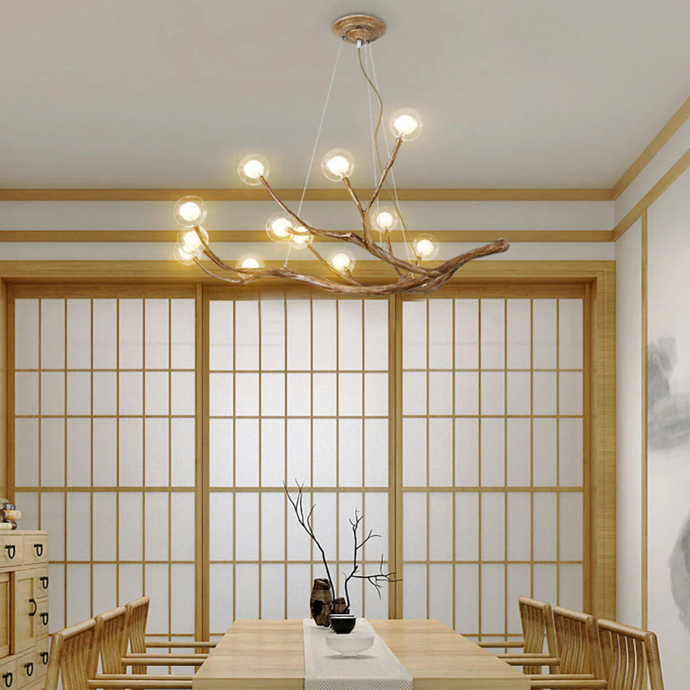 Nordic Rustic Tree Branch Pendant Light