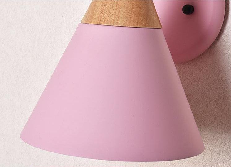 Wooden Macaron Wall Light for Bedroom