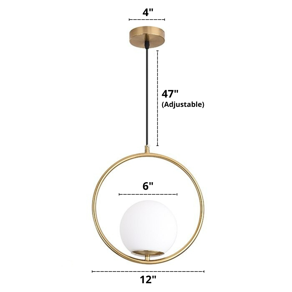 Nordic Simple Ring Glass Pendant Lights