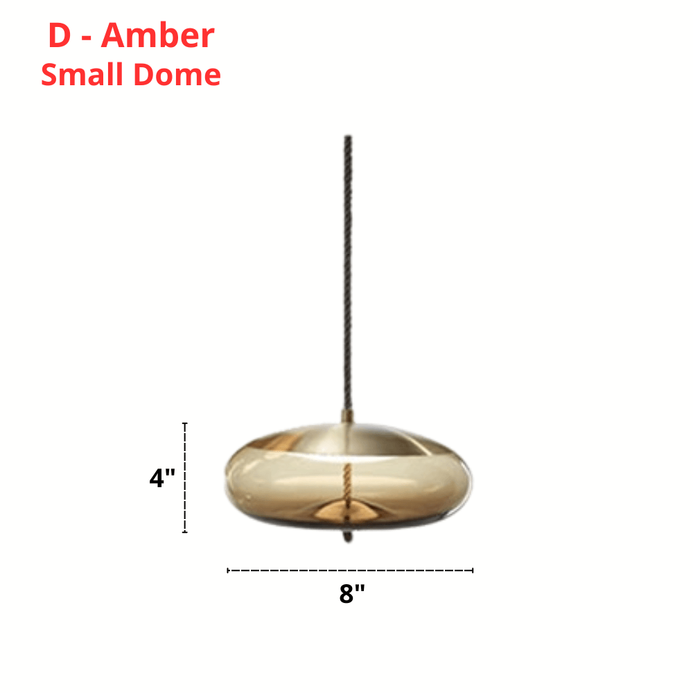 Post Modern Jute Rope Multi Light Glass Pendant