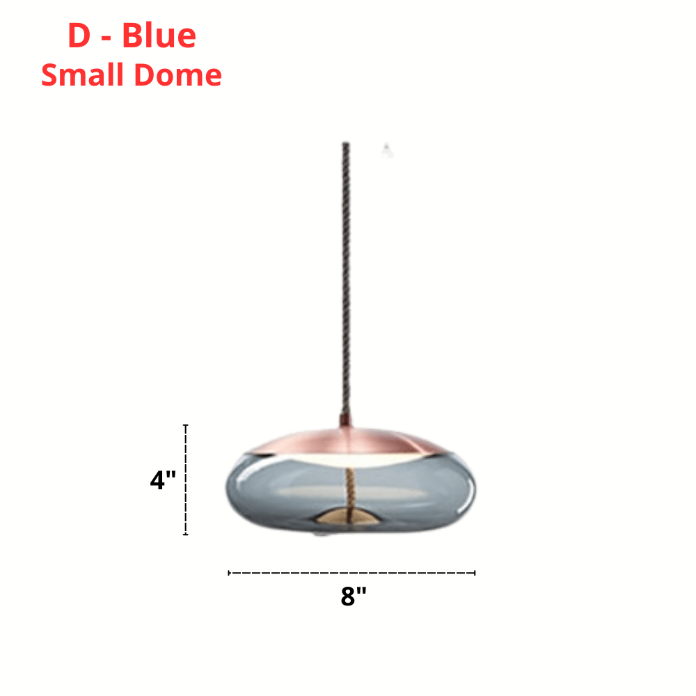 Post Modern Jute Rope Multi Light Glass Pendant
