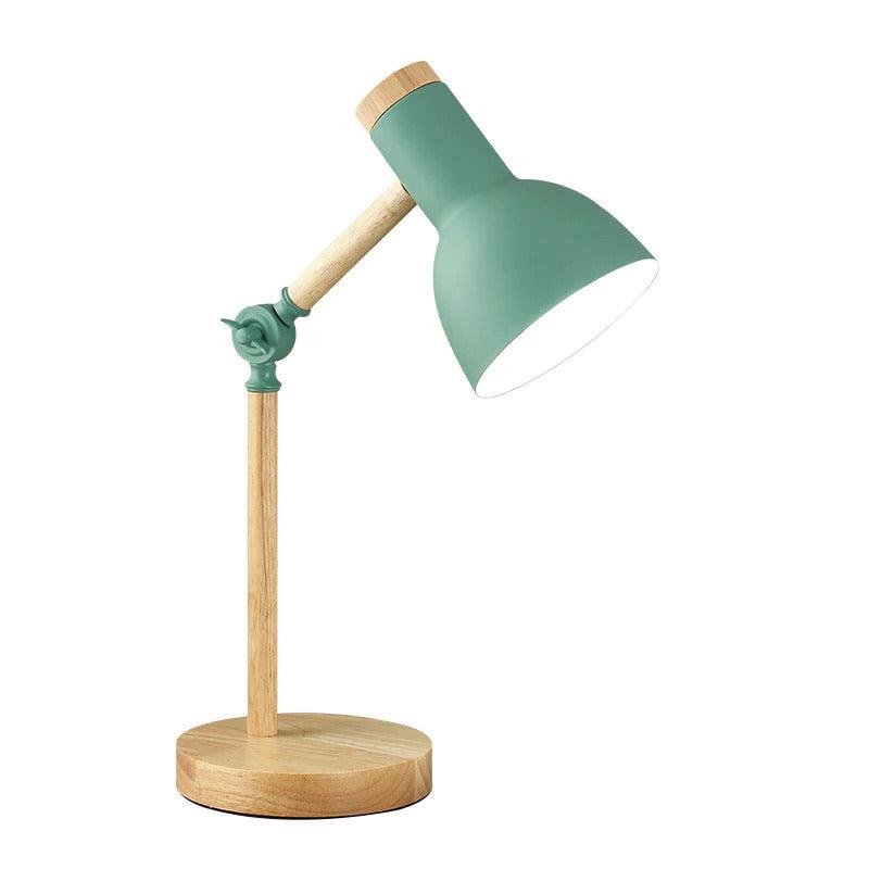 Modern Macaron Wood Desk Lamp Eye-Caring Design for Study Room