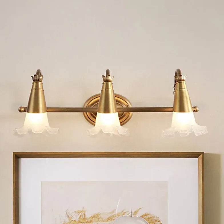 Elegant Petal Brass Vintage Wall Lights