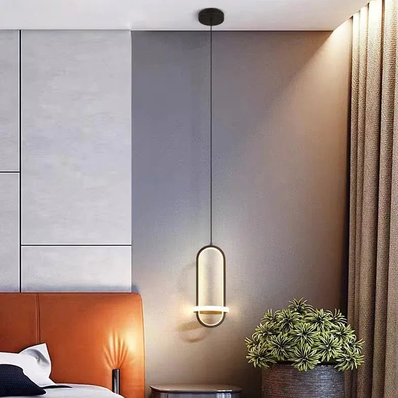 Oval Ring Bedroom Modern Pendant Light