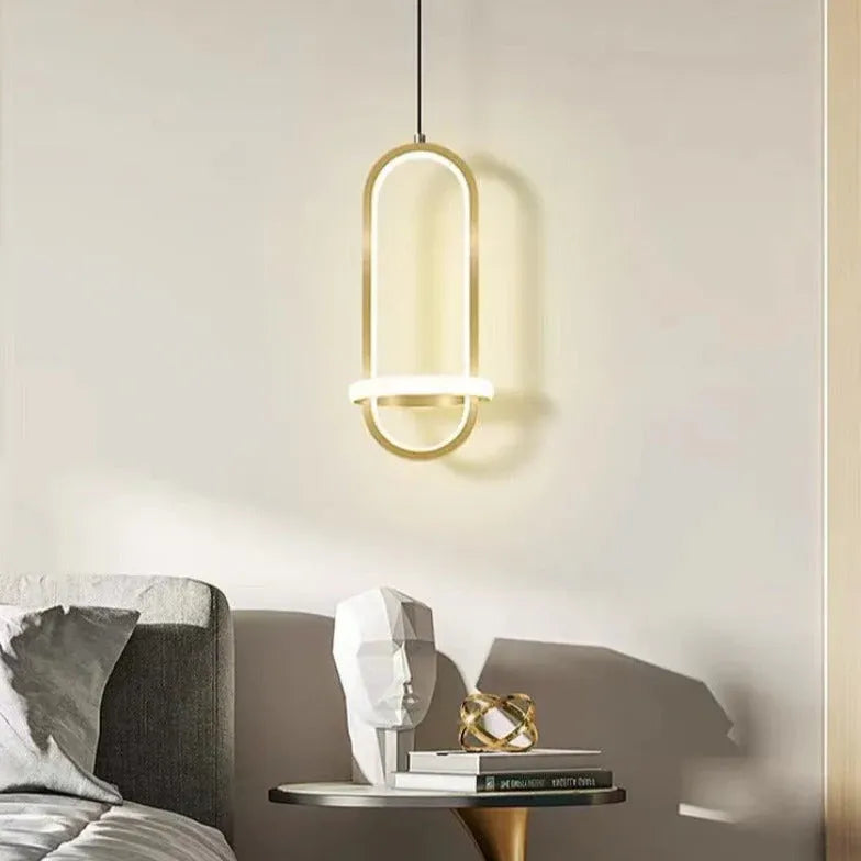 Oval Ring Bedroom Modern Pendant Light