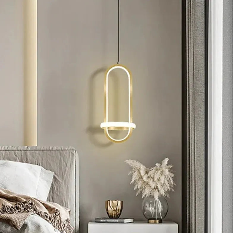 Oval Ring Bedroom Modern Pendant Light