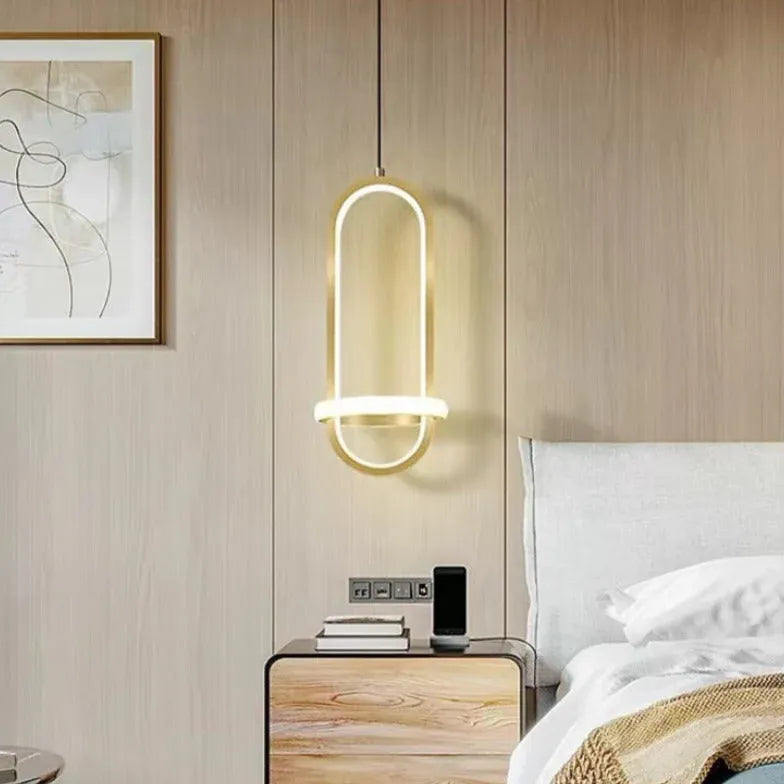 Oval Ring Bedroom Modern Pendant Light