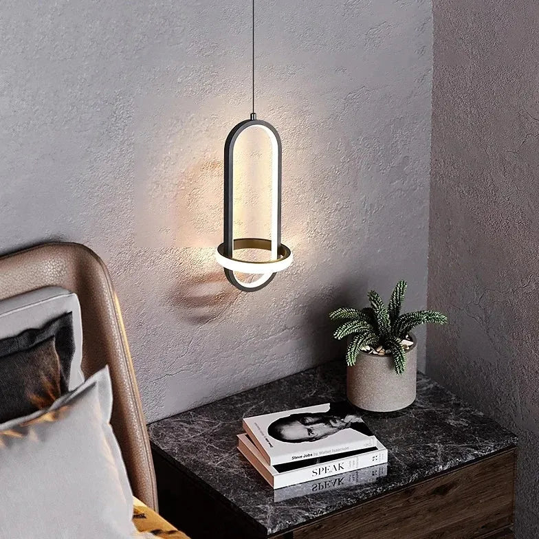 Oval Ring Bedroom Modern Pendant Light