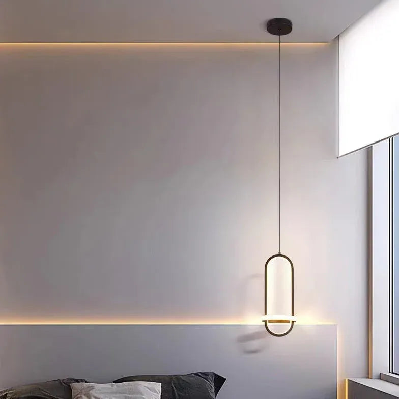 Oval Ring Bedroom Modern Pendant Light