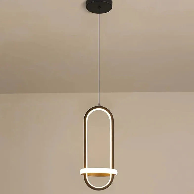 Oval Ring Bedroom Modern Pendant Light