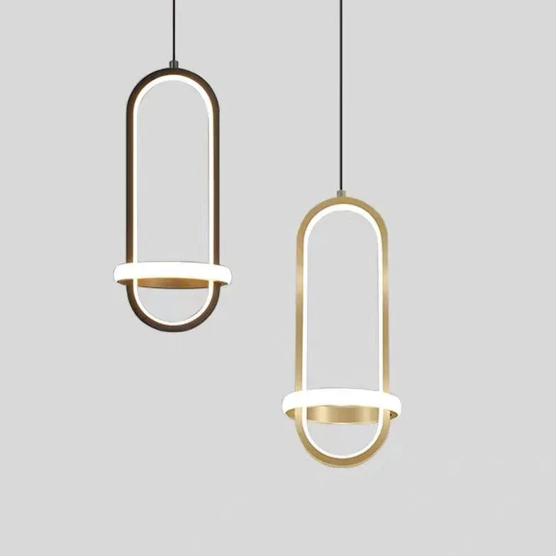 Oval Ring Bedroom Modern Pendant Light