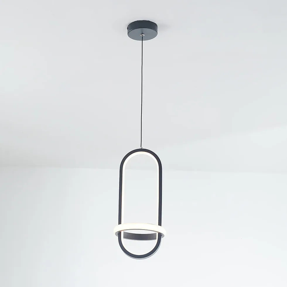 Oval Ring Bedroom Modern Pendant Light