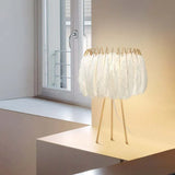 Golden Feather Transparent Tripod Floor Lamp