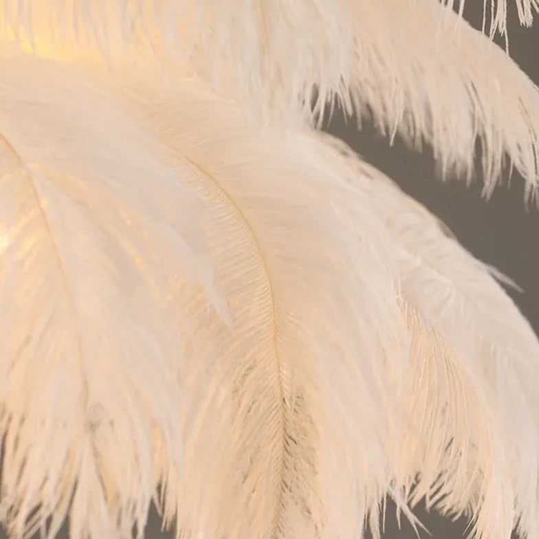 Feather Decor Design Modern White Pendant Light