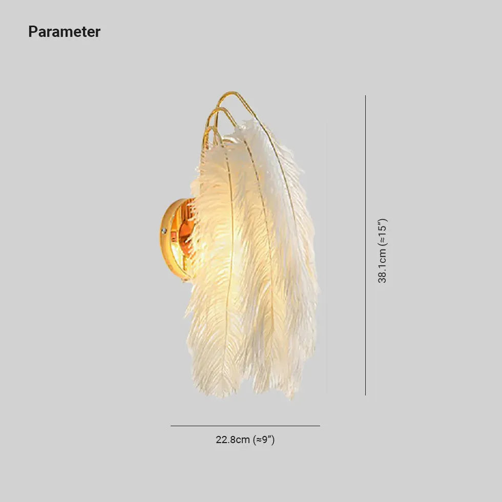 Feather Wall Light White Indoor