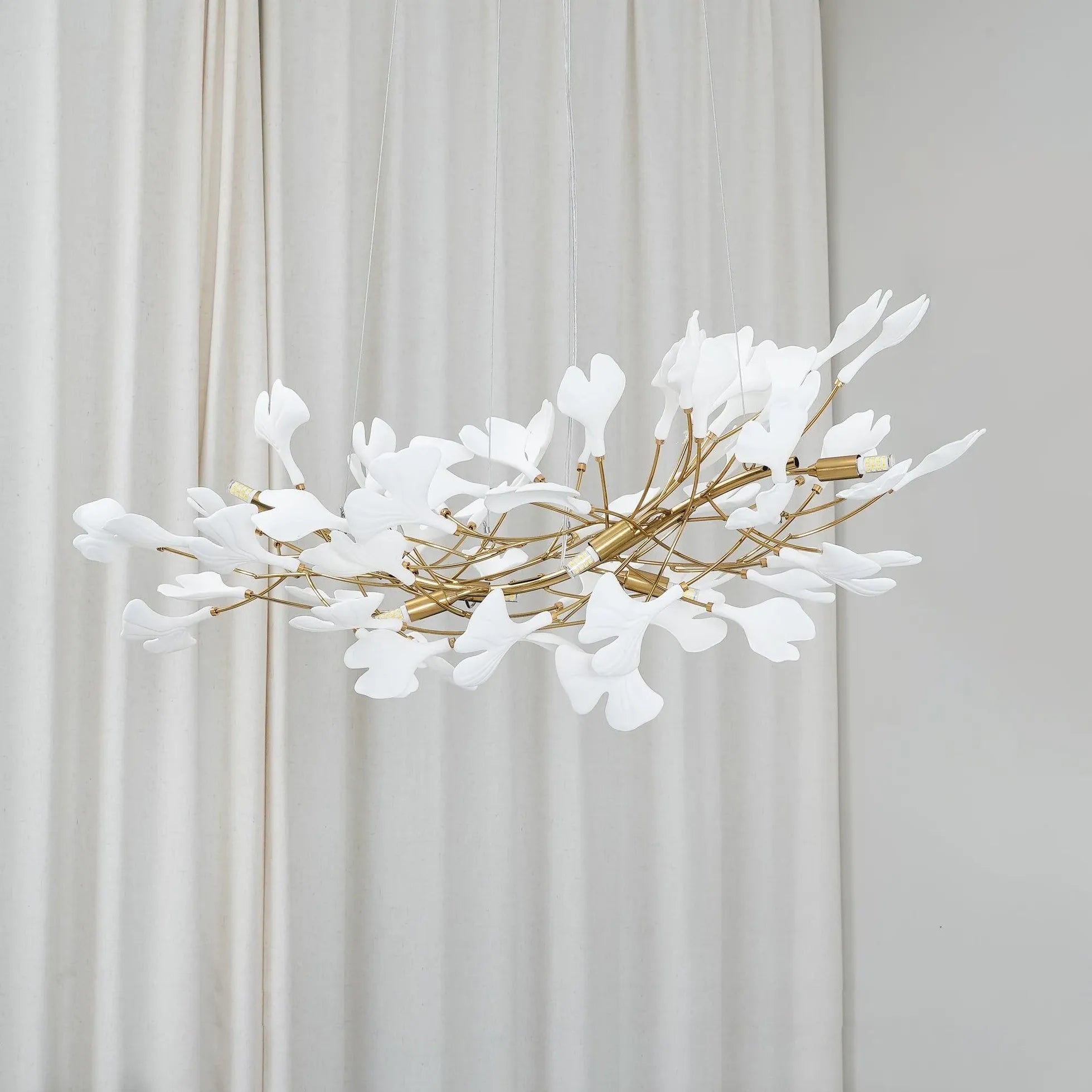 Ginkgo Leaf Shape Modern White LED Pendant Light