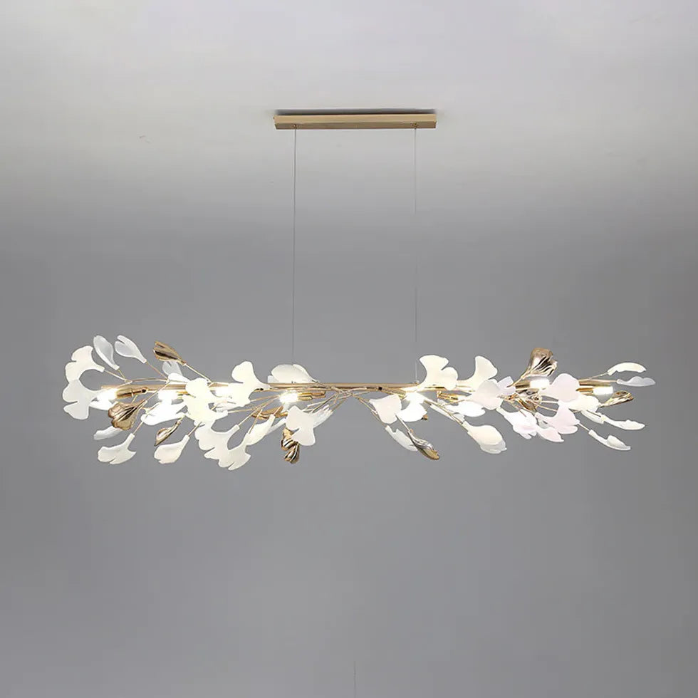 Natural Leaves Gold Kitchen Pendant Light