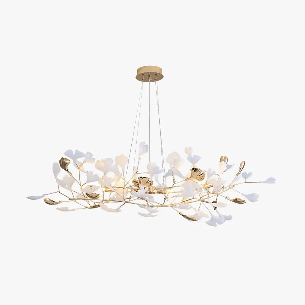 Circular Leaves Modern Gold Pendant Light