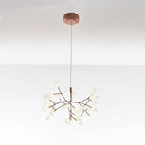 Rose Gold Branches LED Modern Chandelier