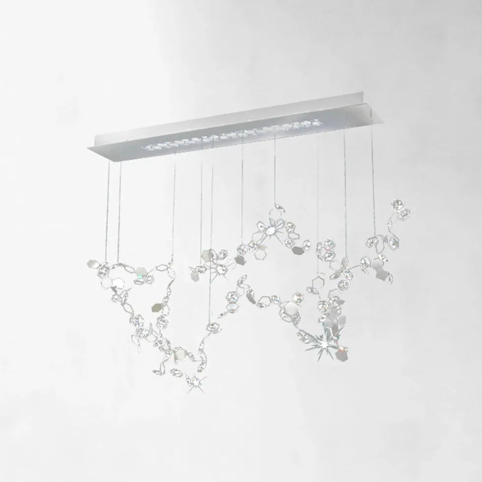 Compact Crystal Decor Modern Kitchen Pendant Light