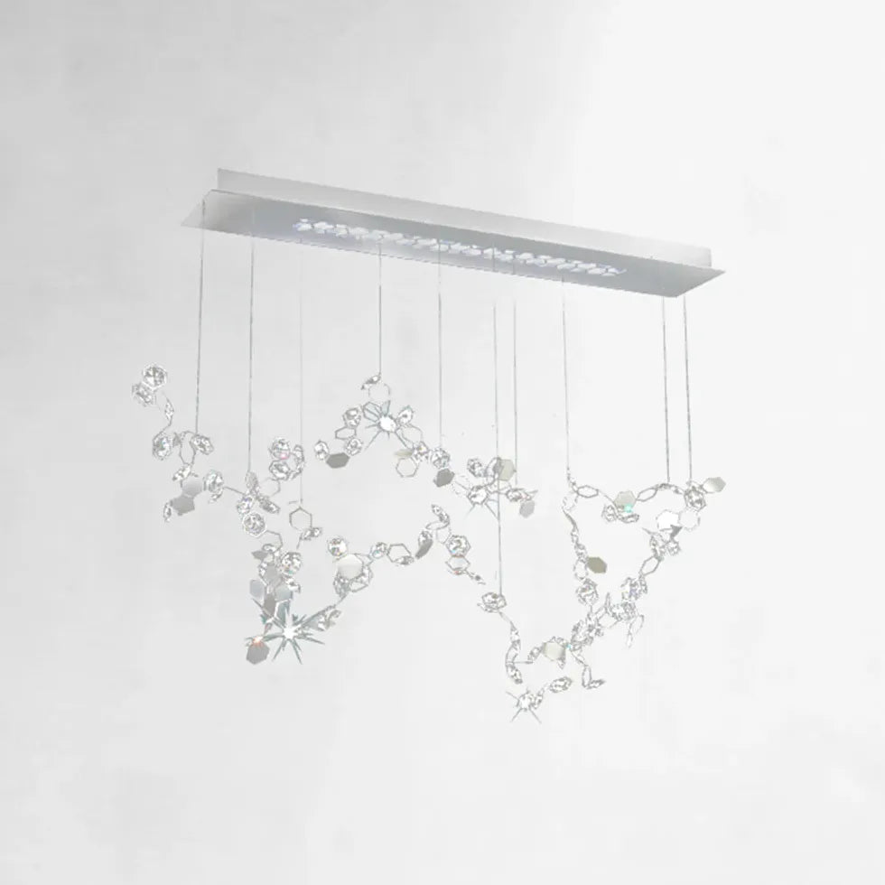 Compact Crystal Decor Modern Kitchen Pendant Light