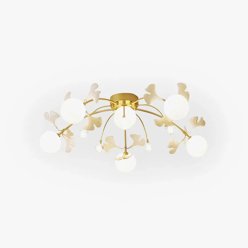 Bending Stars Bedroom Gold Flush Ceiling Lights