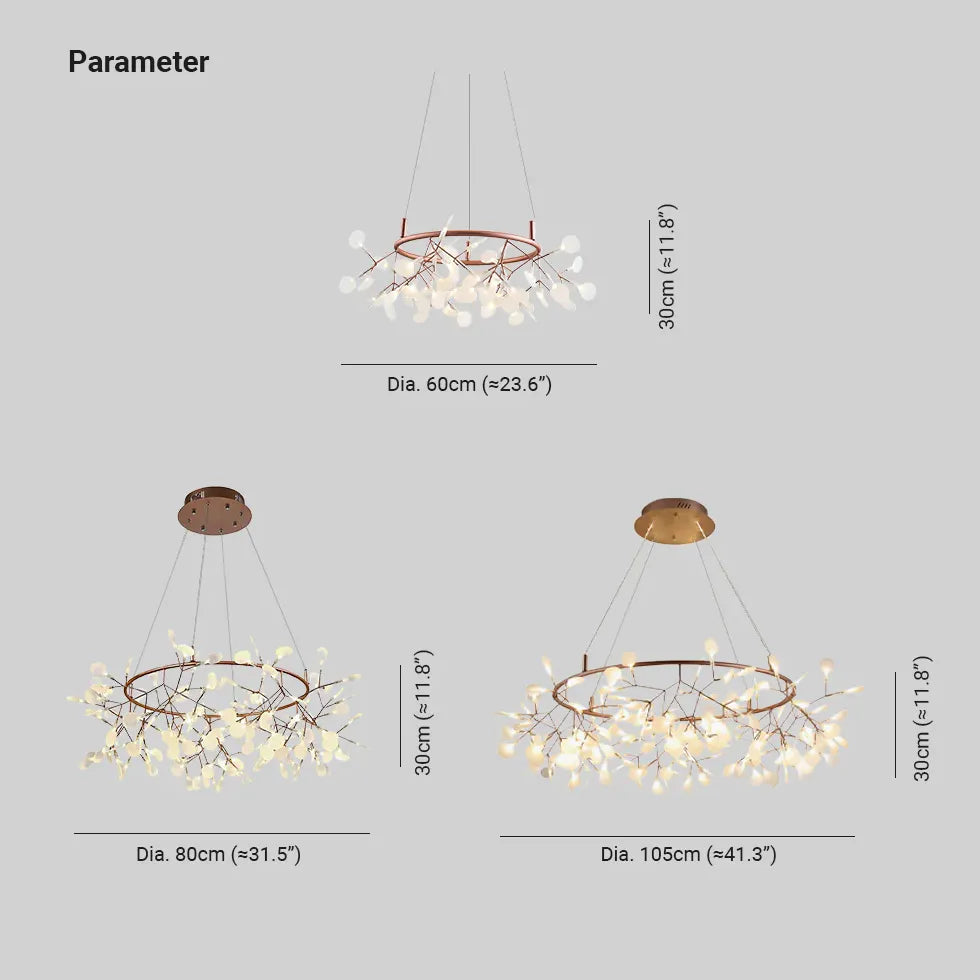 Branch Iron Ring for Living Room Chandelier