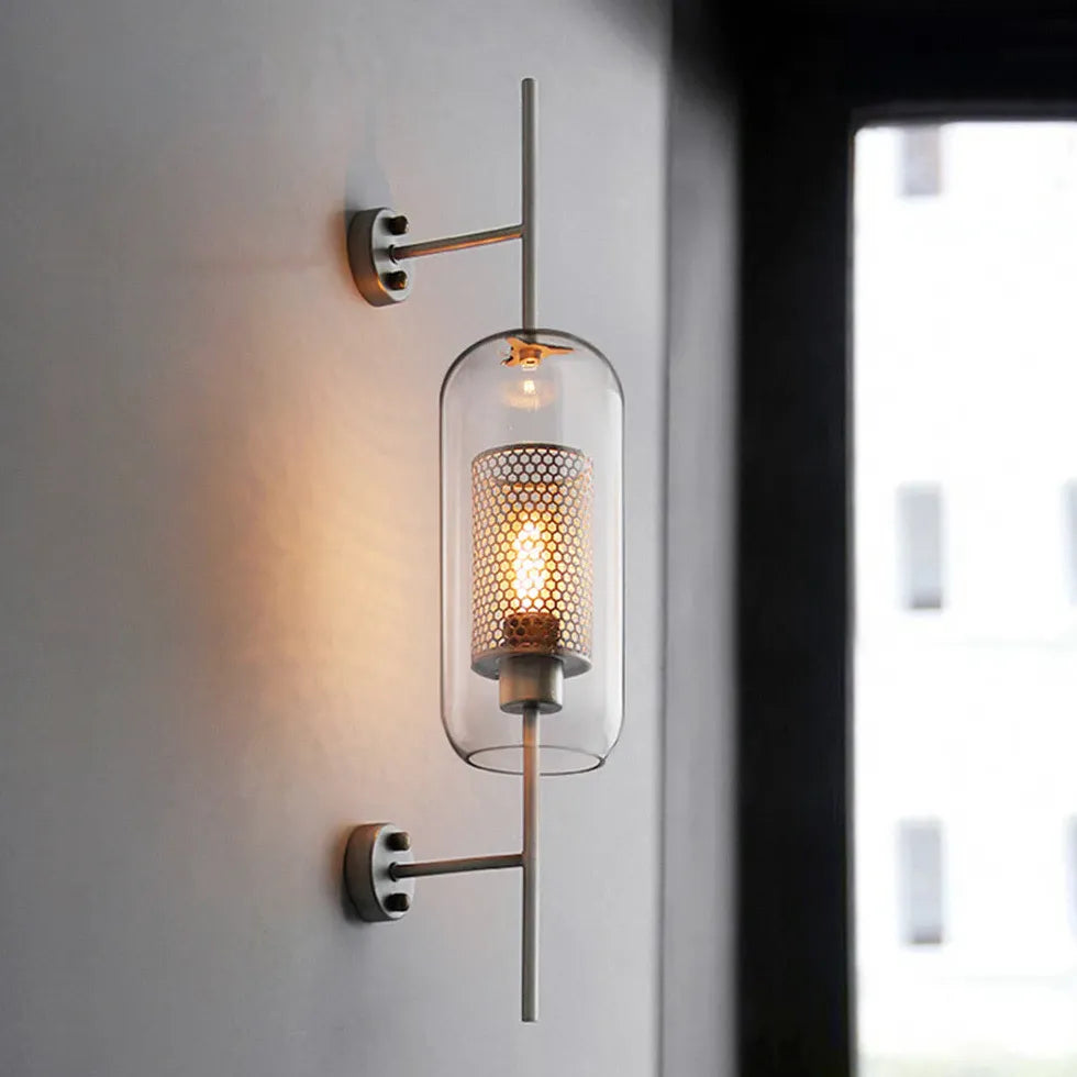 Honeycomb Glass Industrial Wall Lights