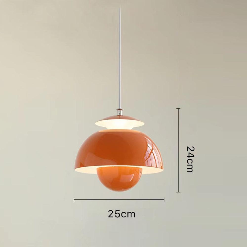 Orange Pendant Light Minimalist Bud Bedside