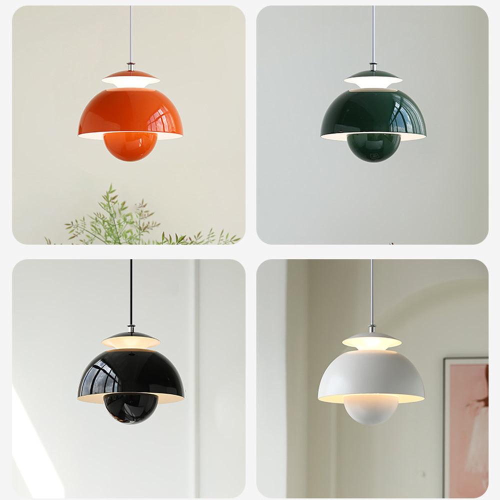 Orange Pendant Light Minimalist Bud Bedside