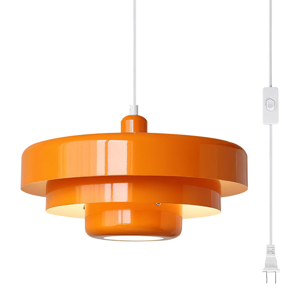 Orange Retro Single Head Iron Pendant Light