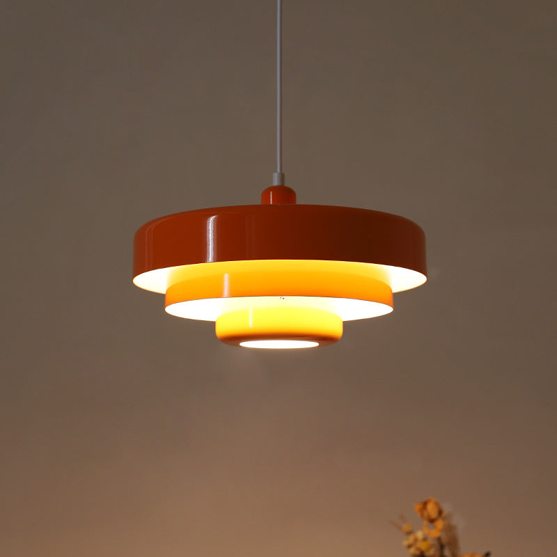 Orange Retro Single Head Iron Pendant Light